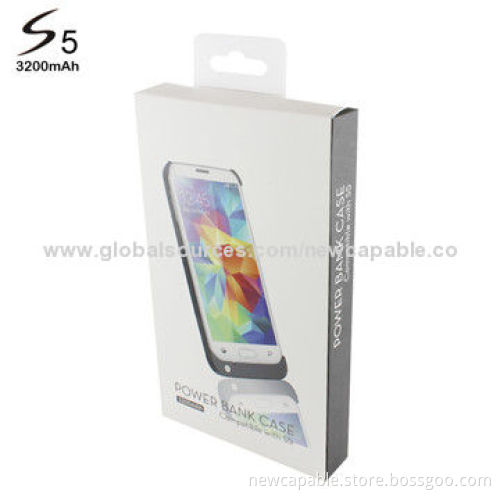 External Backup Battery Cases for Samsung S5, 3,200mAh Capacity, Various Colors Available